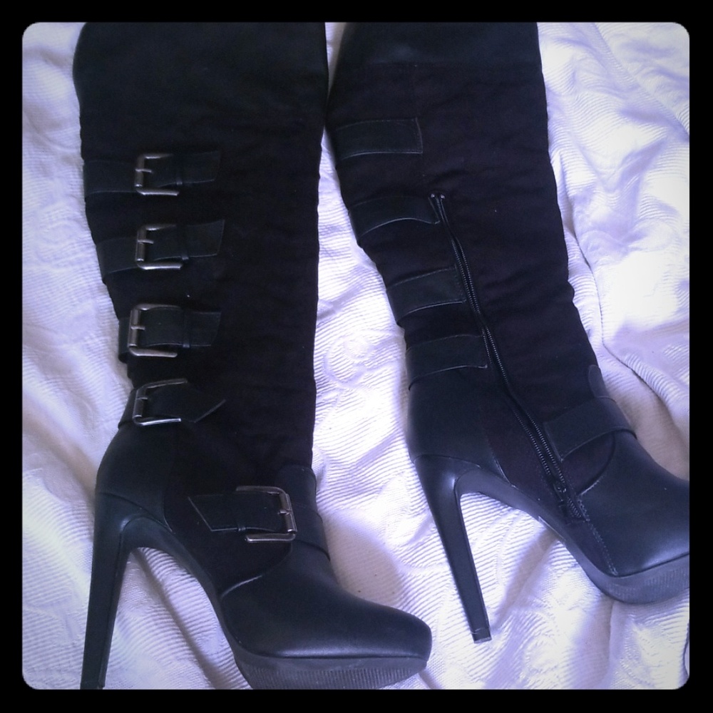 black boots